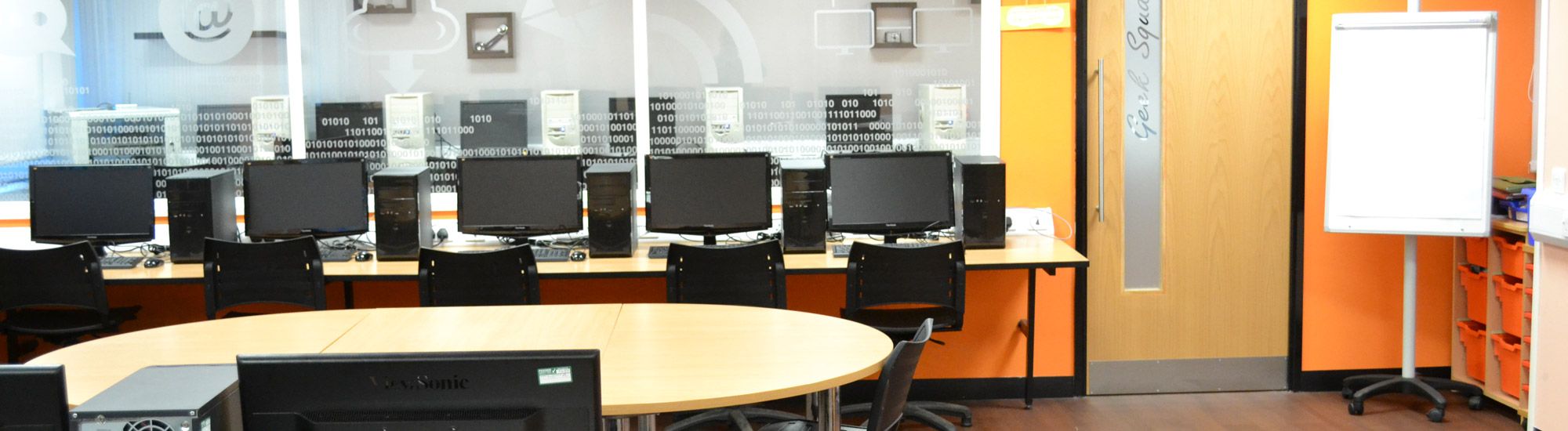 School computer classroom in Manchester